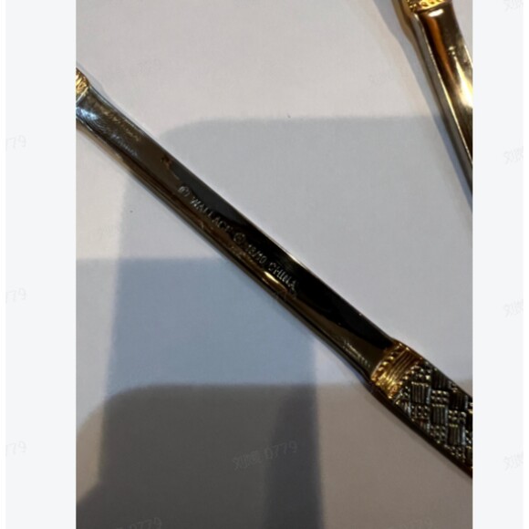 2pcs/pack Wallace Golden Corsica Stainless Flatware Sugar Spoon - Picture 5 of 5